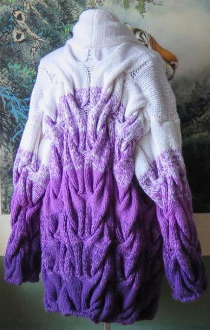 o esquema de confecção de um casaco de lã lalo