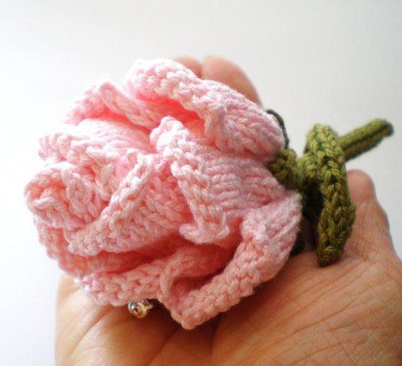 Knitted flowers knitting for beginners