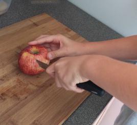 como bien cortar la manzana paso a paso