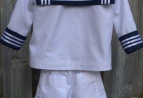 Sailor suit for boy with their hands: step by step instructions