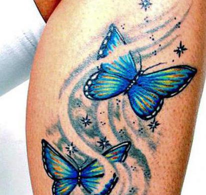butterfly tattoo on foot photo