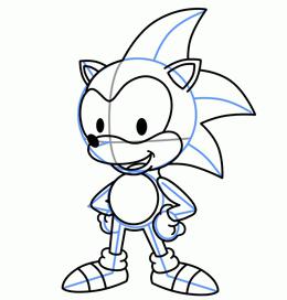 wie zeichnet man Sonic x Bleistift