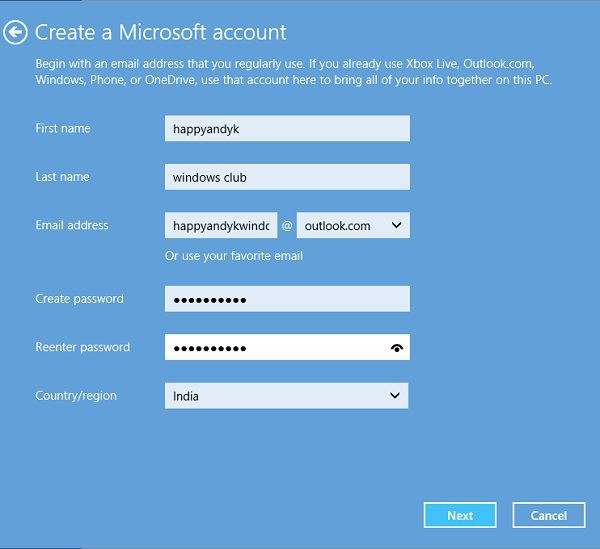 forgot password Microsoft account