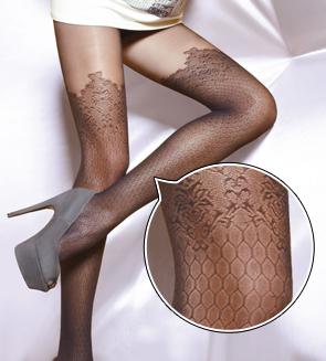 women's tights with imitation suspender