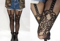 Tights with imitation stockings - what to wear? Fashionable tights with imitation of stockings