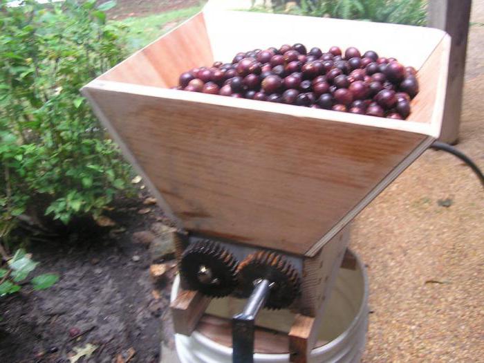 triturador mecânico para as uvas