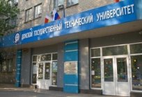 ДГТУ: fakülteler. Don devlet teknik üniversitesi (Rostov-on-Don)