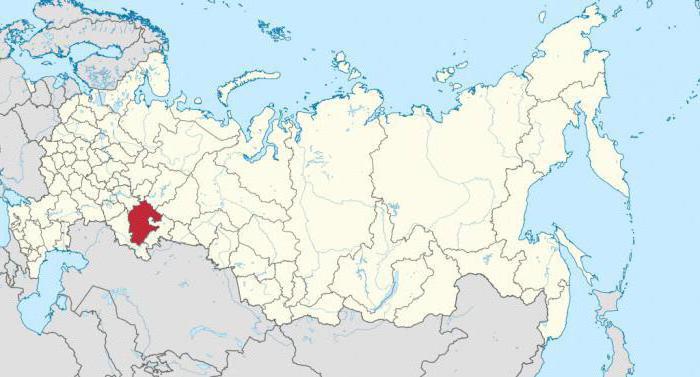 ufa haritası üzerinde rusya