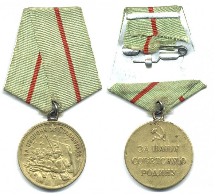 medal for defense of Stalingrad