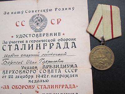 awarded the medal for defense of Stalingrad