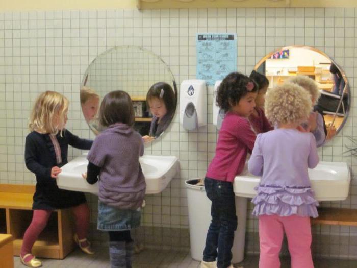 wie man richtig waschen Sie Ihre Hände im Kindergarten