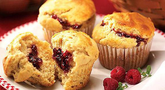recipe for muffins with jam in the oven