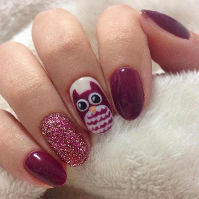 manicure with owl