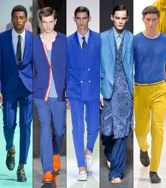 połączenie niebieskiego z innymi kolorami w ubraniu
