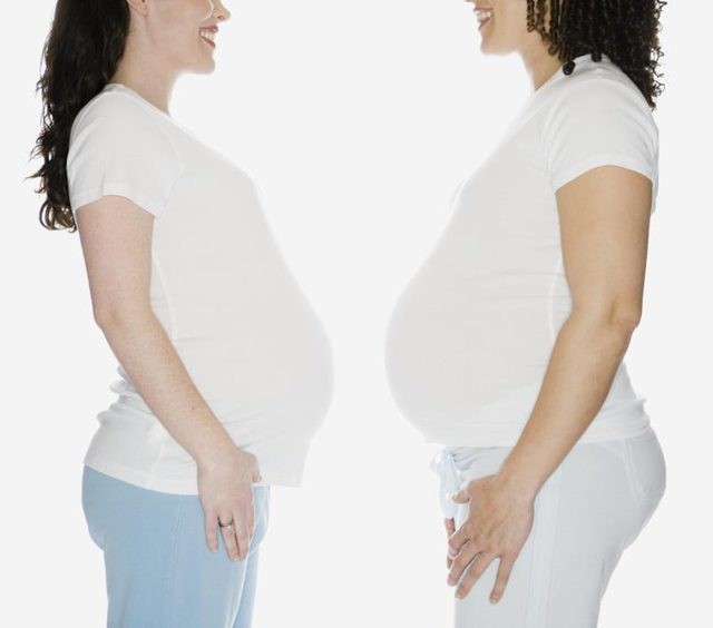 the shape of the stomach during pregnancy girl