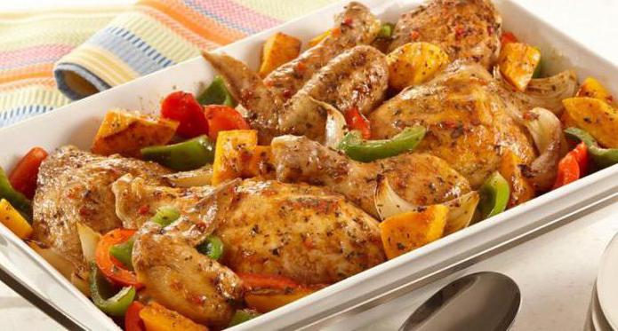 baked chicken with vegetables
