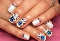 Manicure with stones. Nail designs with liquid stones