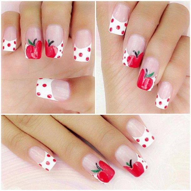 manicure with summer fruits