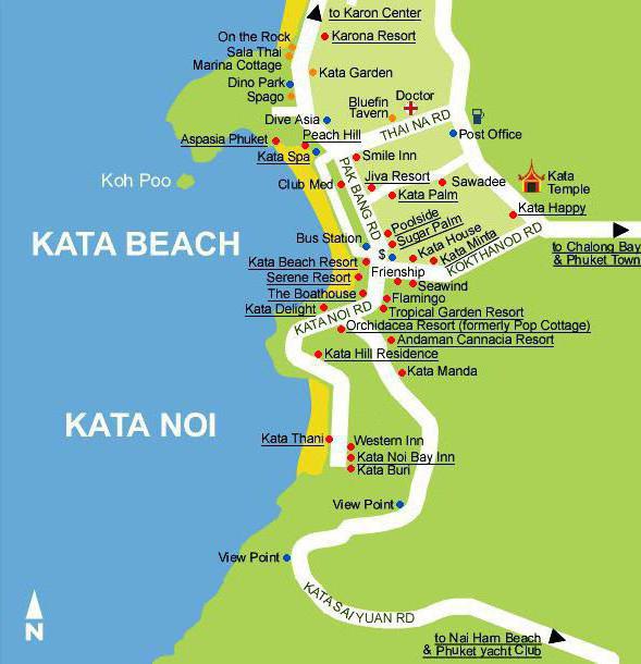 kata garden resort de 3 en el mapa