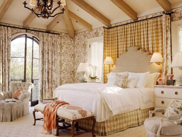 bedroom design in the style of Provence photo