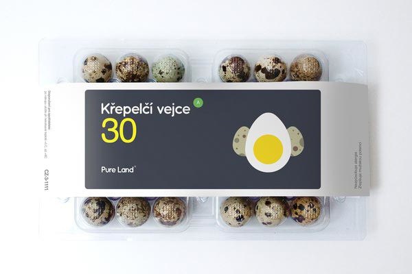 पैकेजिंग के तहत बटेर अंडे