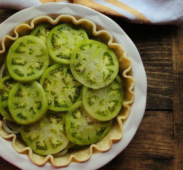 green tomatoes for the winter without sterilization salad