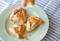 Delicious pies with fish dough
