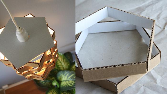 móveis de artesanato feito de papelão