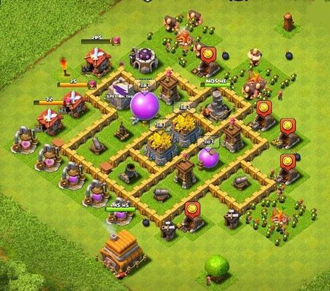 Placement base in Clash of clans