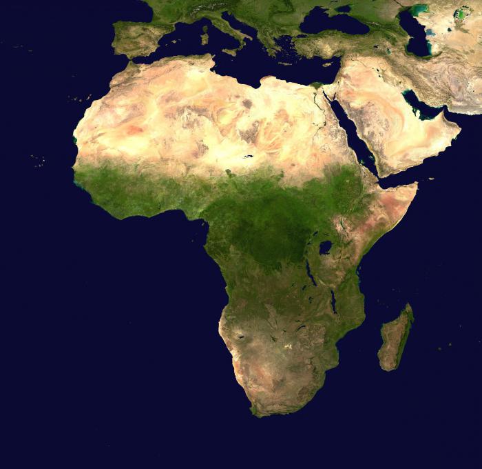 Beschreibung der geographischen Lage von Afrika
