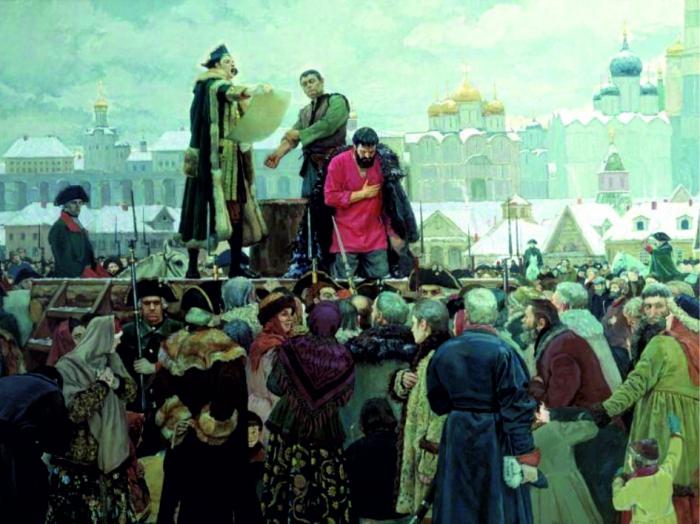die Ergebnisse der Pugachev Rebellion