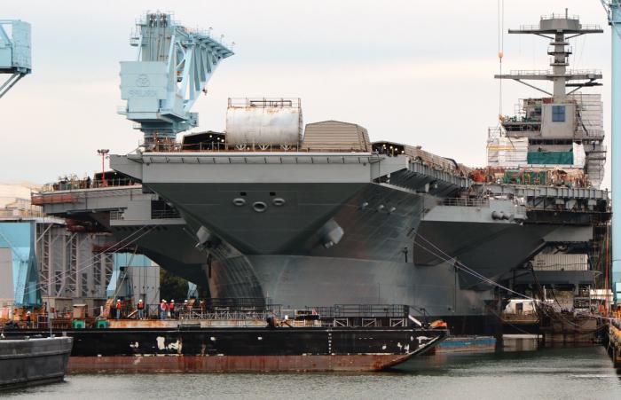 the newest American aircraft carrier Gerald Ford