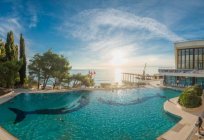 索契的酒店游泳池与海水和加热：评论