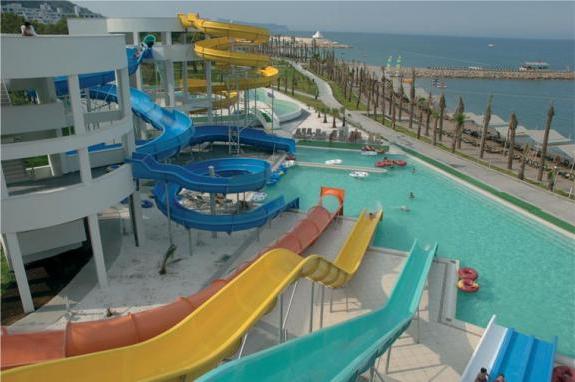the slides of the Waterpark