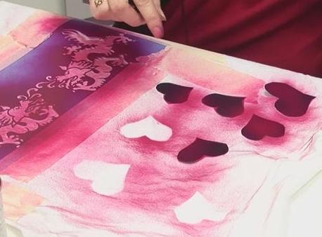 painting on fabric airbrushed