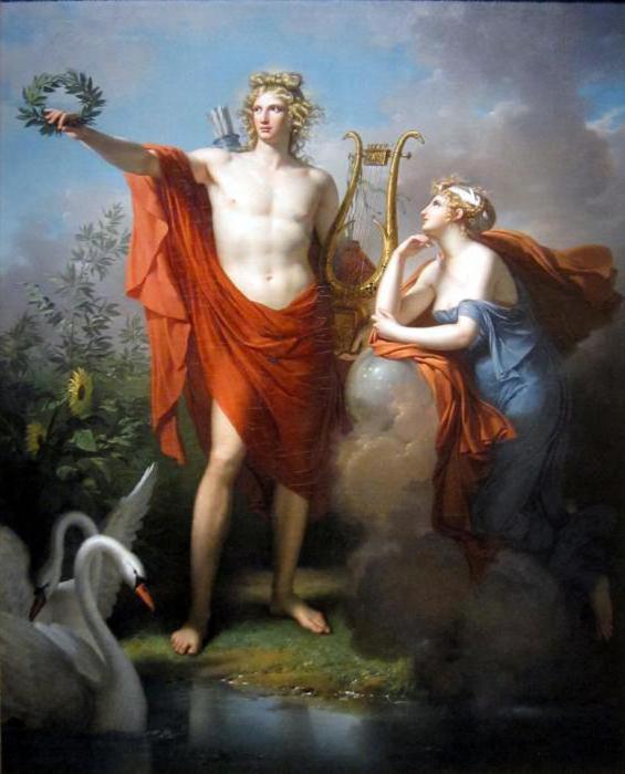 o Mito da Grécia antiga Apolo e as musas