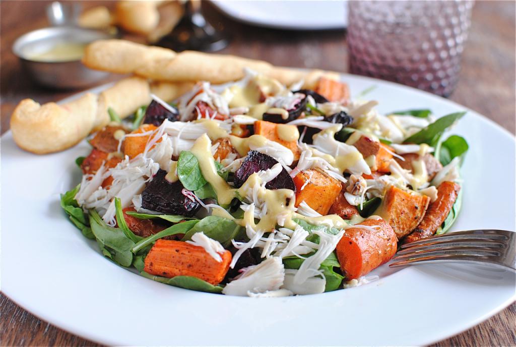 crab salad with vegetables
