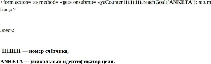  ● कॉन्फ़िगर उद्देश्यों में Yandex मीट्रिक के माध्यम से gtm