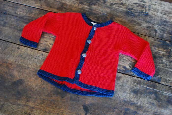 Jacket for girls knitting