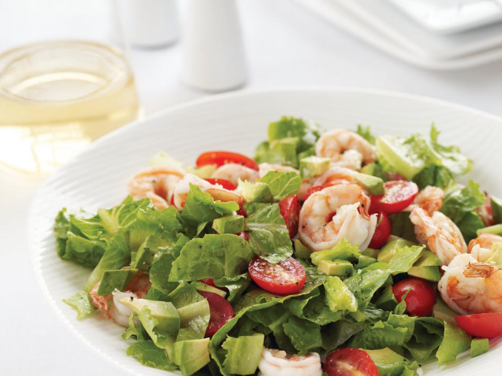 receita de uma deliciosa salada com camarão