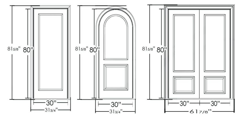 Розміри подвійних дверей