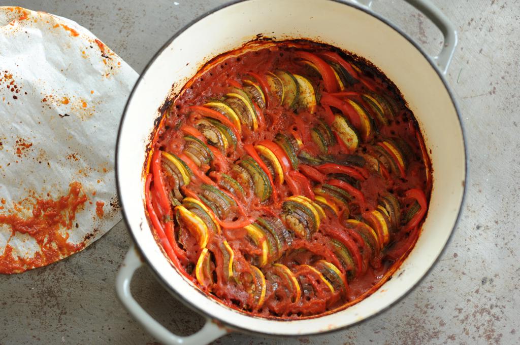 Ratatouille cooked at home.
