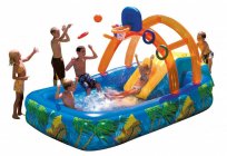 Inflatable pool with slide for children: features, types and reviews