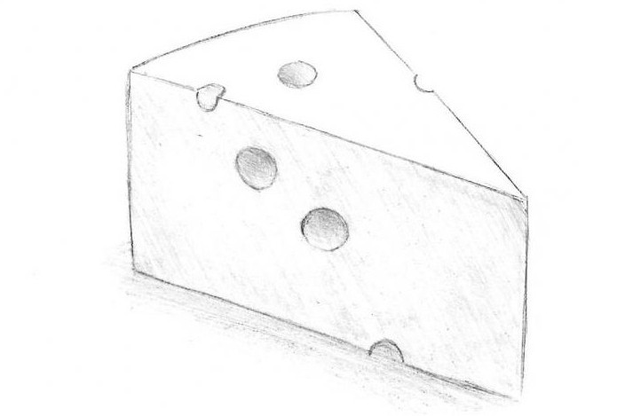 cómo dibujar el queso