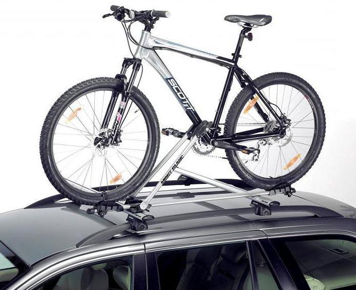 mount bike on the car roof Mont Blanc