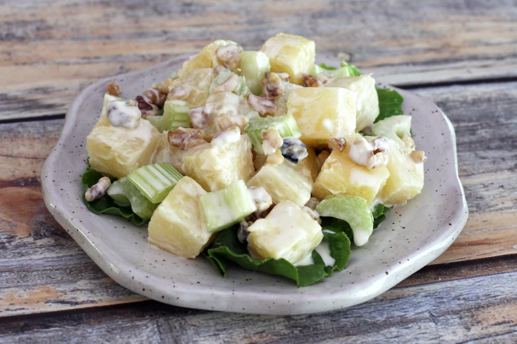 Salad with chicken and pineapple