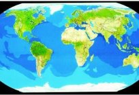 خصائص أسماء المحيطات. خريطة المحيطات