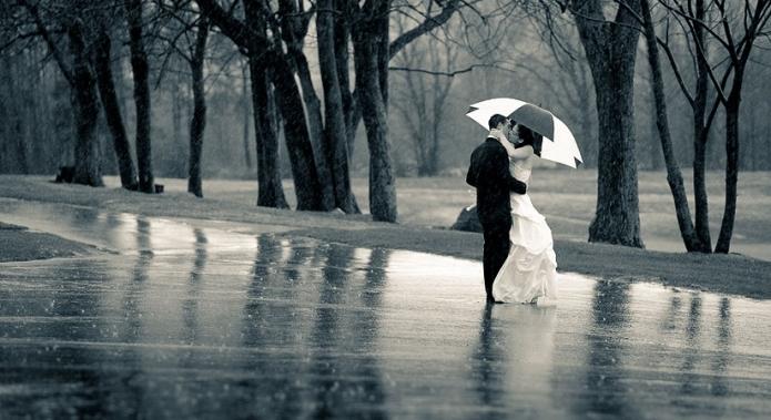 Regen am Tag der Hochzeit signs