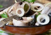 La caballa, el marinado en un banco con la cebolla: recetas de cocina