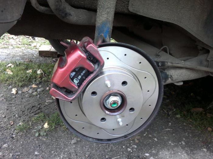 replacing the brake disk Kalina